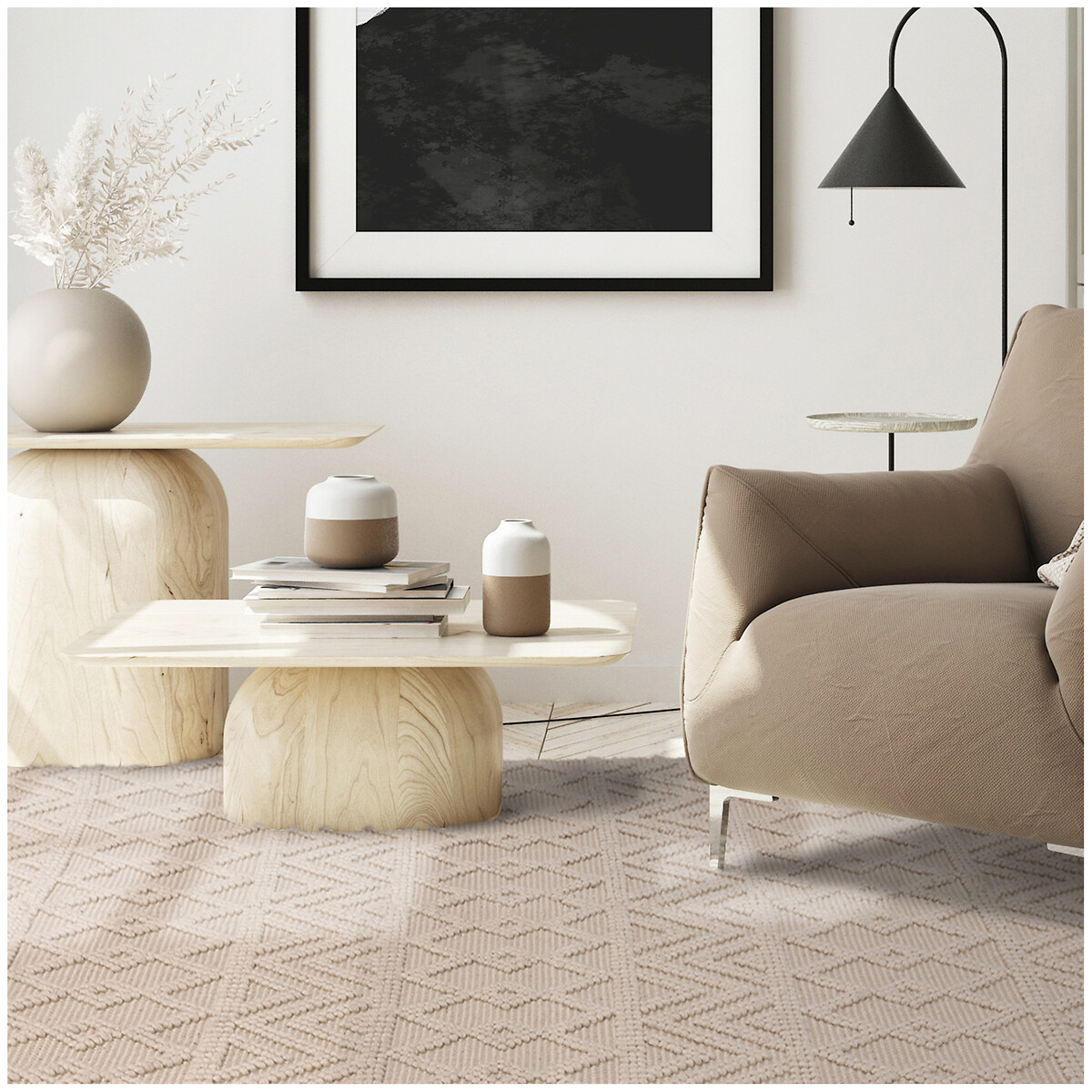 Modern Boho Patterned Rug ivory, ÉDITÉ