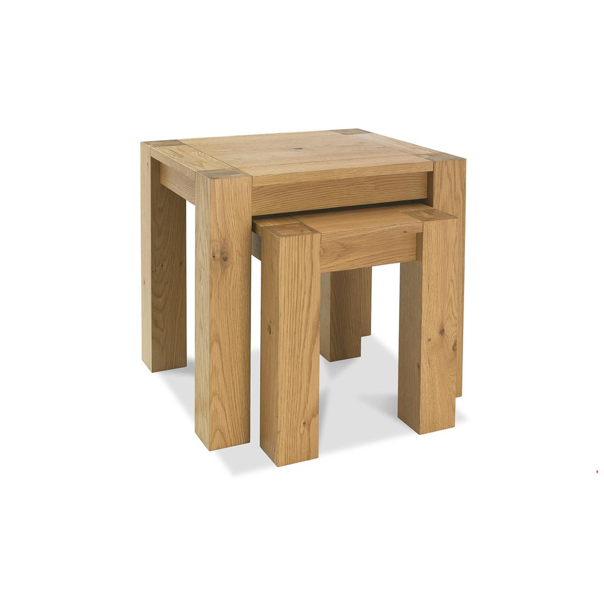 Lot de 2 tables gigognes de salon design moderne bois ALTA bois naturel, PIER IMPORT
