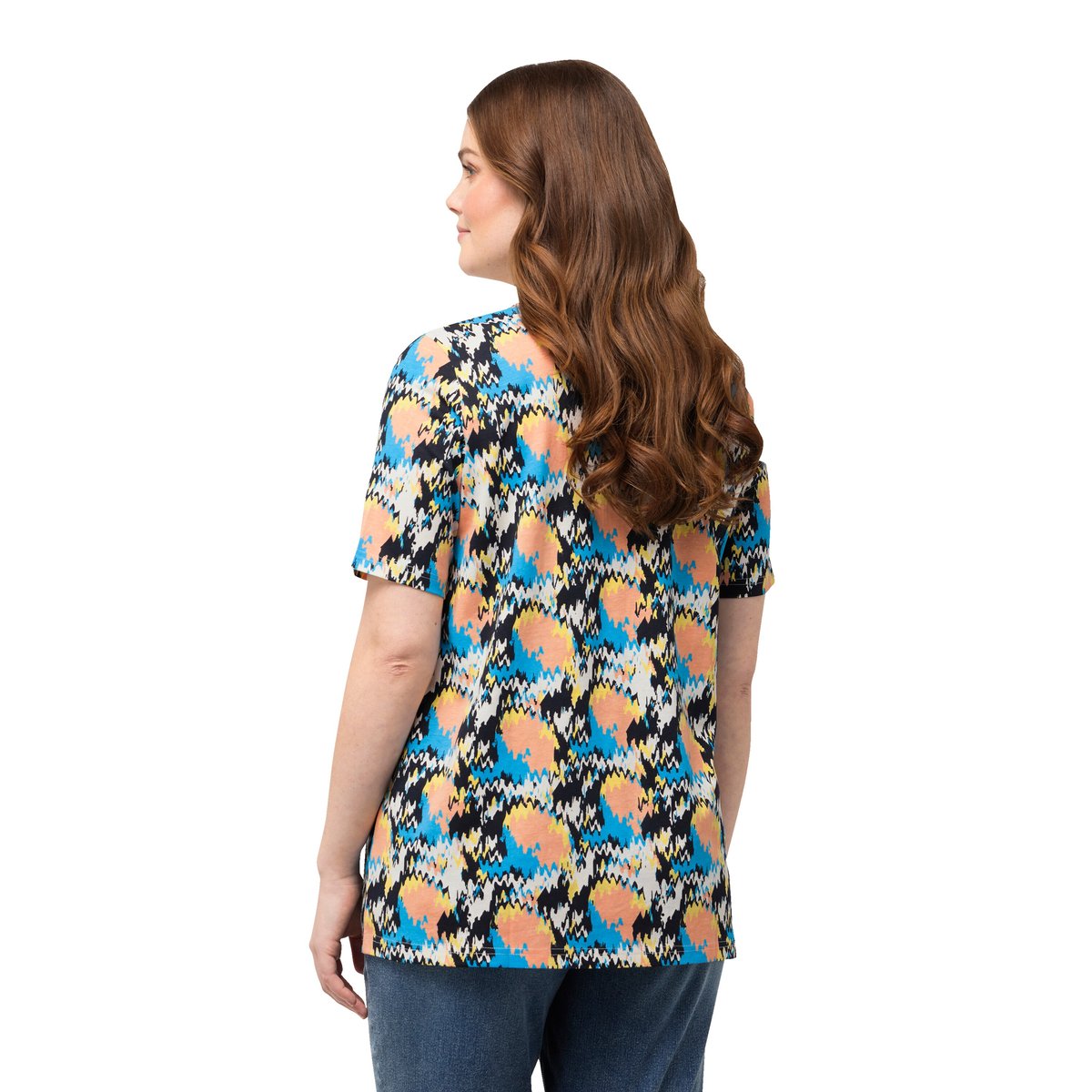 T-shirt à jolis plis creux, ligne A marine, ULLA POPKEN