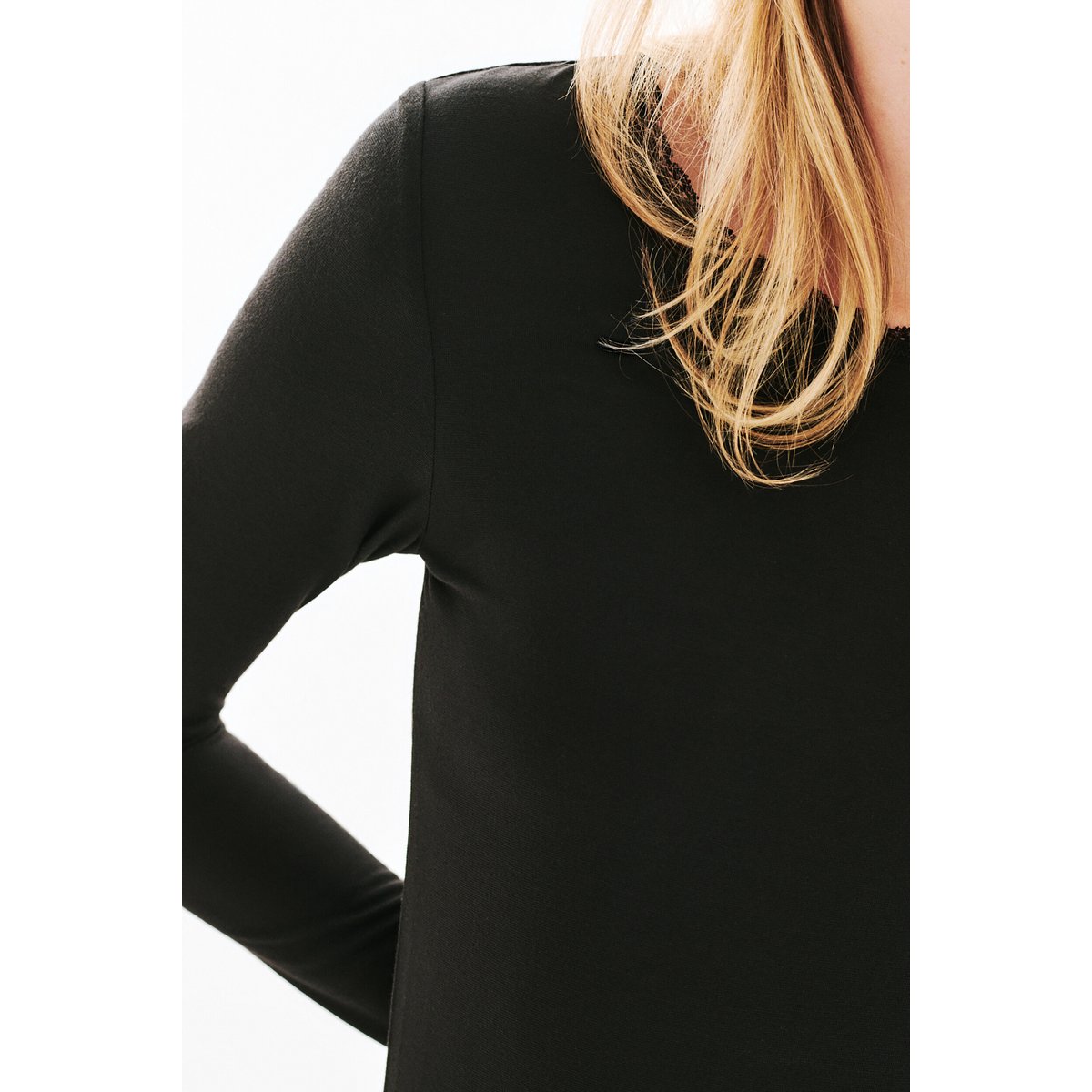 T-shirt Col rond EVA noir, CAROLL