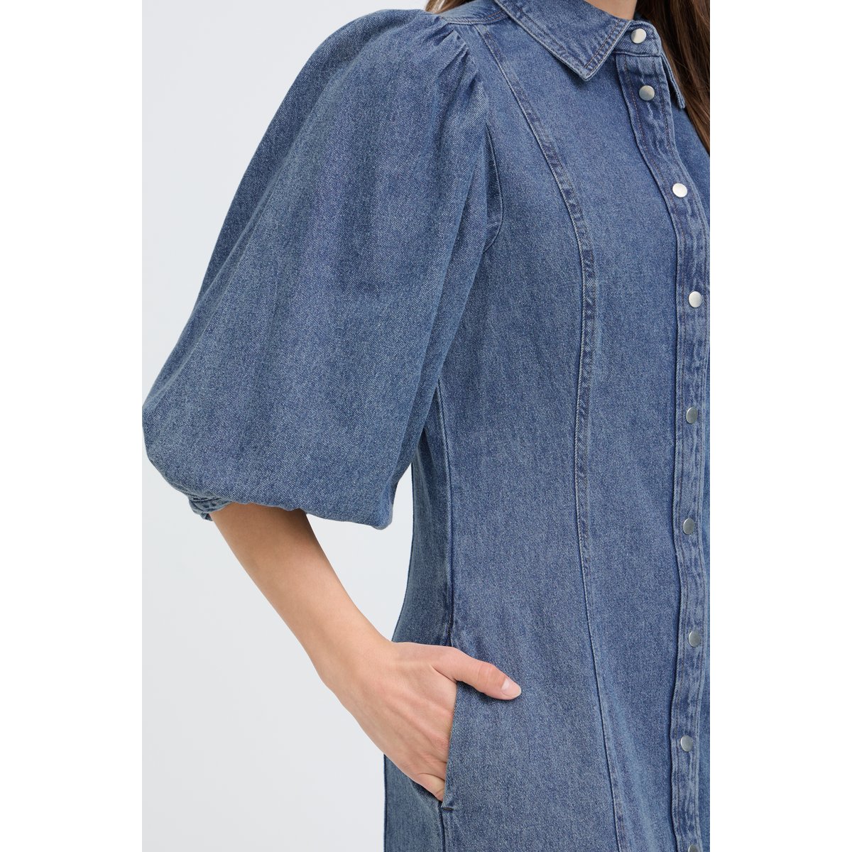 Robe en jean bleu mid blue denim, B.YOUNG