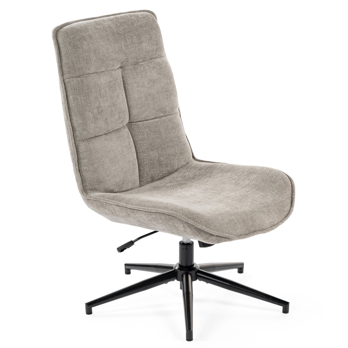 Chaise de bureau rotatif hauteur réglable style moderne, CHARLOTTEOFFICE gris, MEUBLES COSY