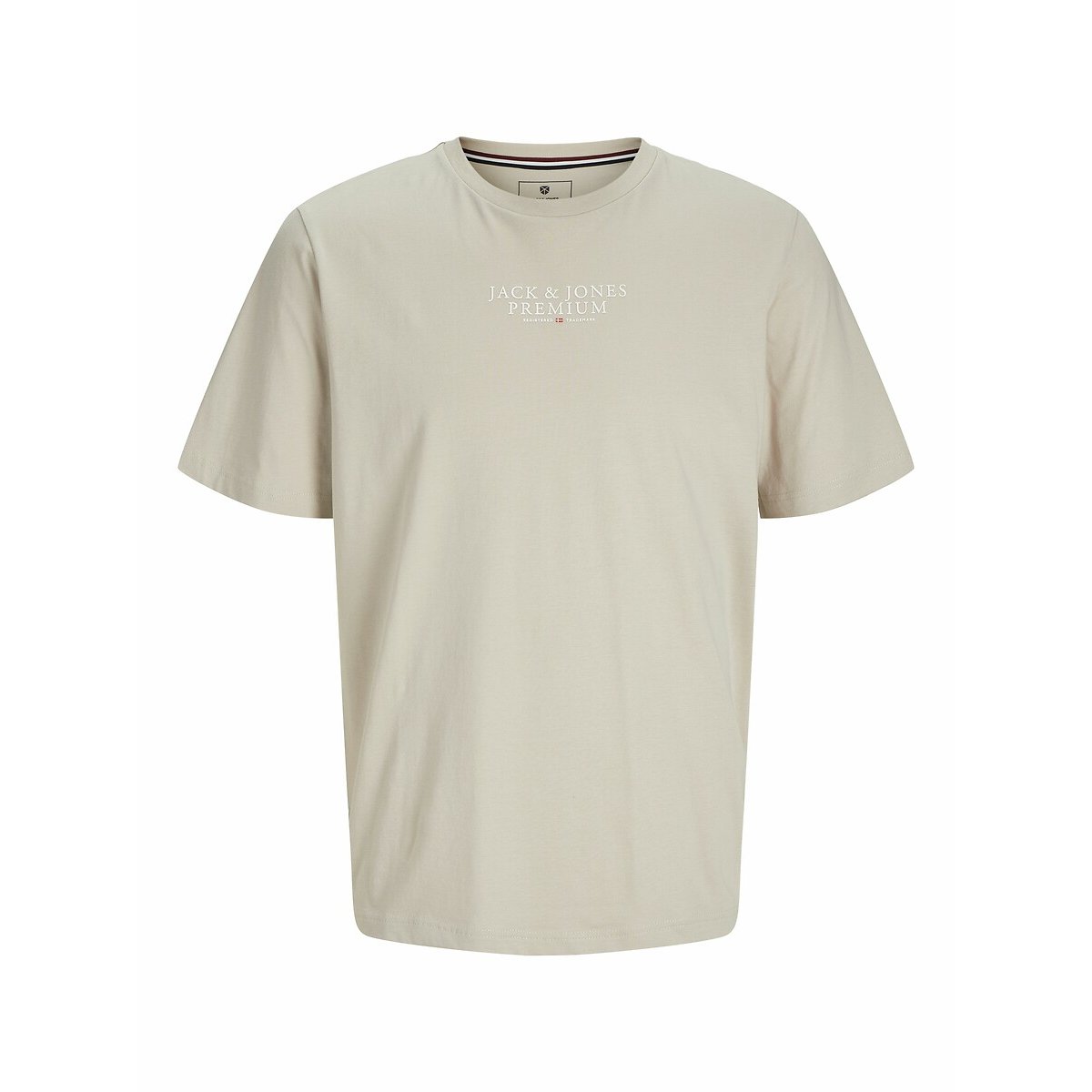 T-shirt col rond crème, JACK & JONES
