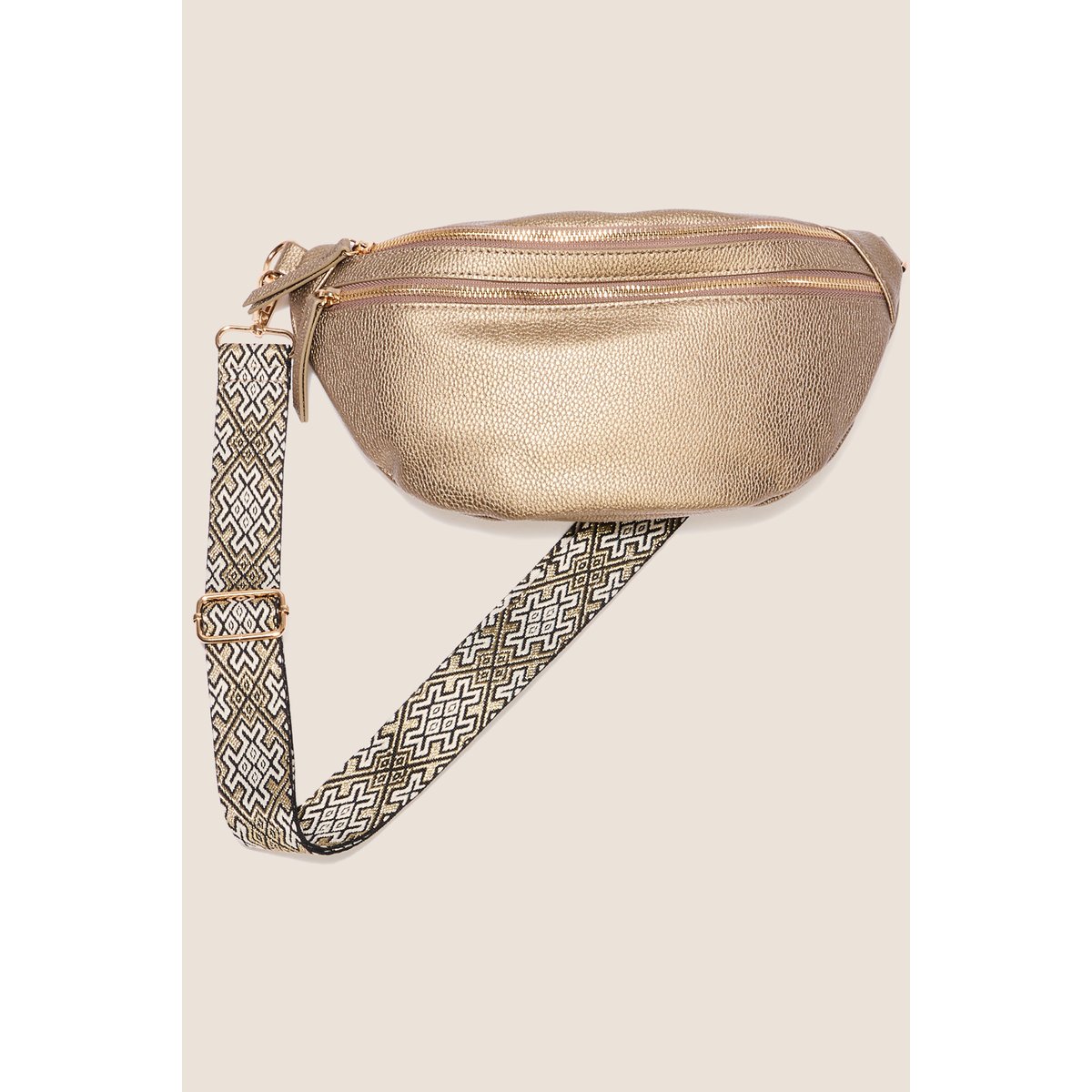 Sac banane zippé couleur cuivre, BREAL