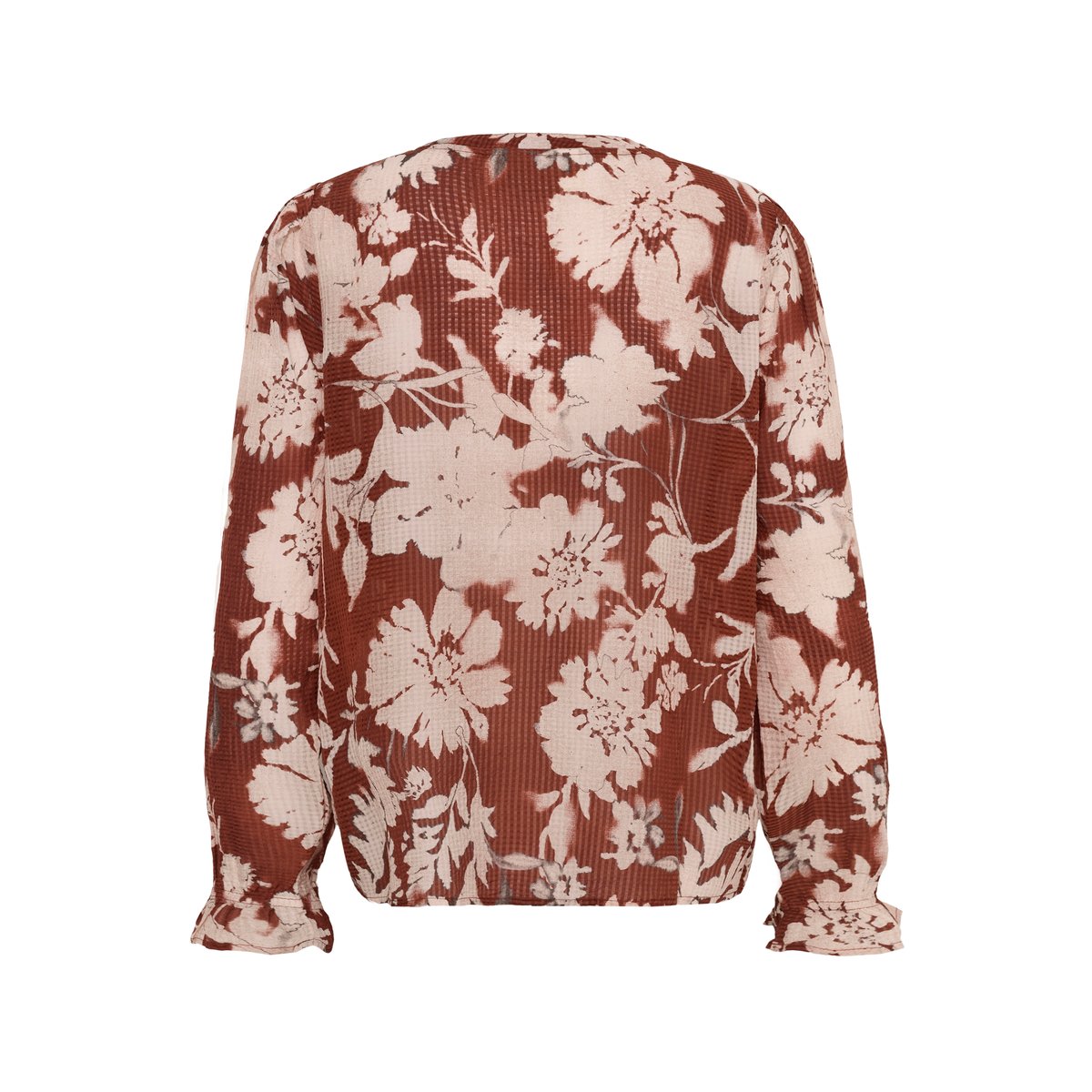 Blouse à manches longues blanc brandy flower, CREAM