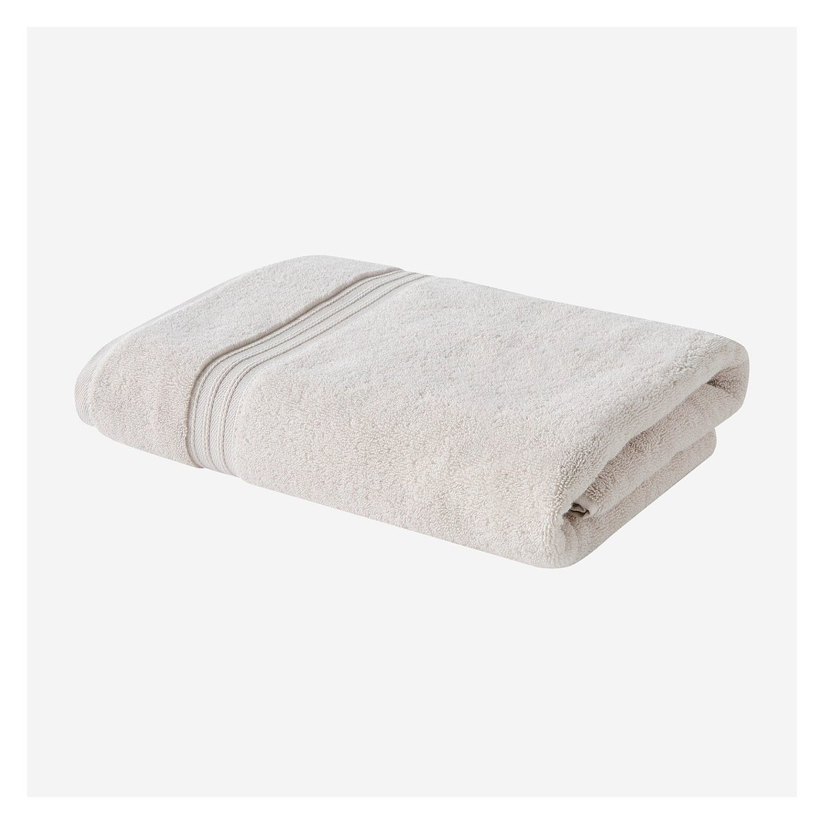 Serviette de bain en coton naturel NAHIA naturel clair, HABITAT