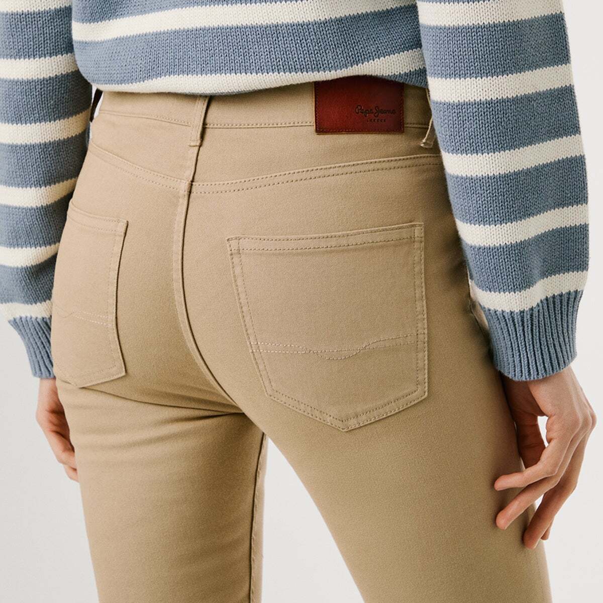 Pantalon Coupe Skinny 5 Poches beige pierre, PEPE JEANS