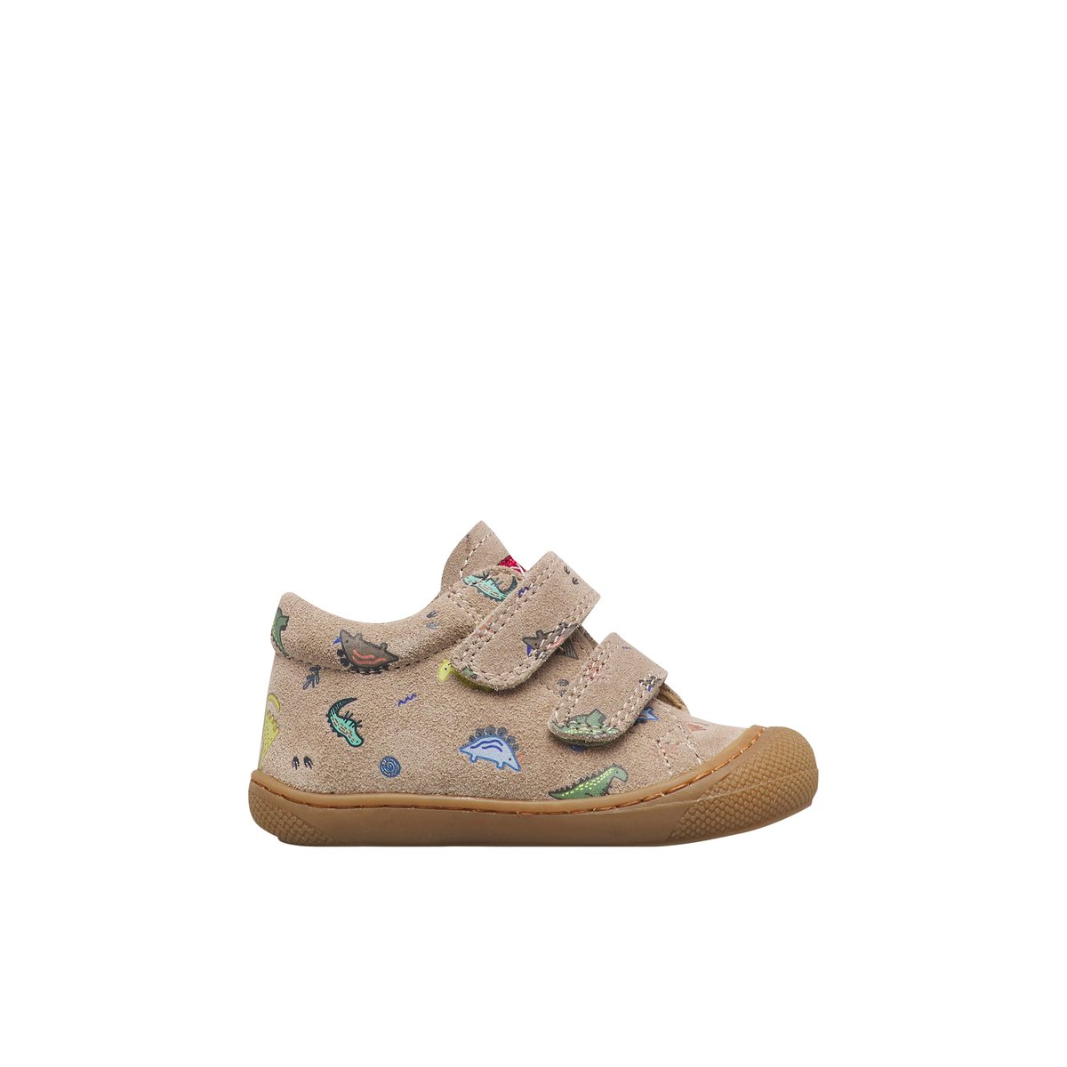 Chaussures premiers pas en suède COCOON VL gris tourterelle-marron, NATURINO