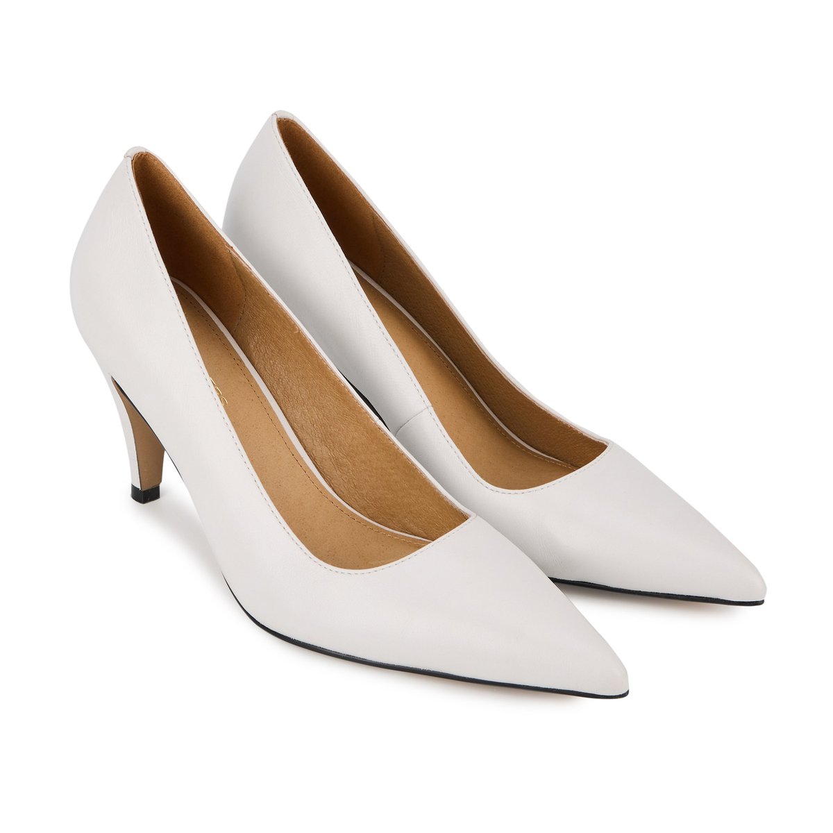 Escarpins Tyra Cuir Lisse blanc, BONS BAISERS