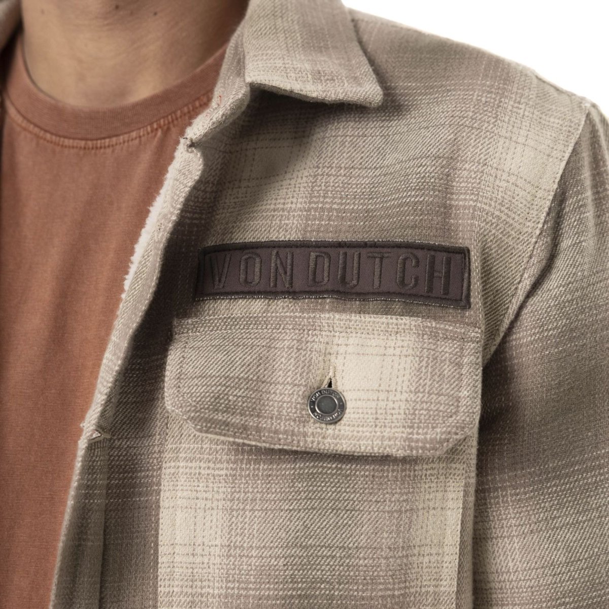 Veste coton HEAVEN beige/marron, VON DUTCH