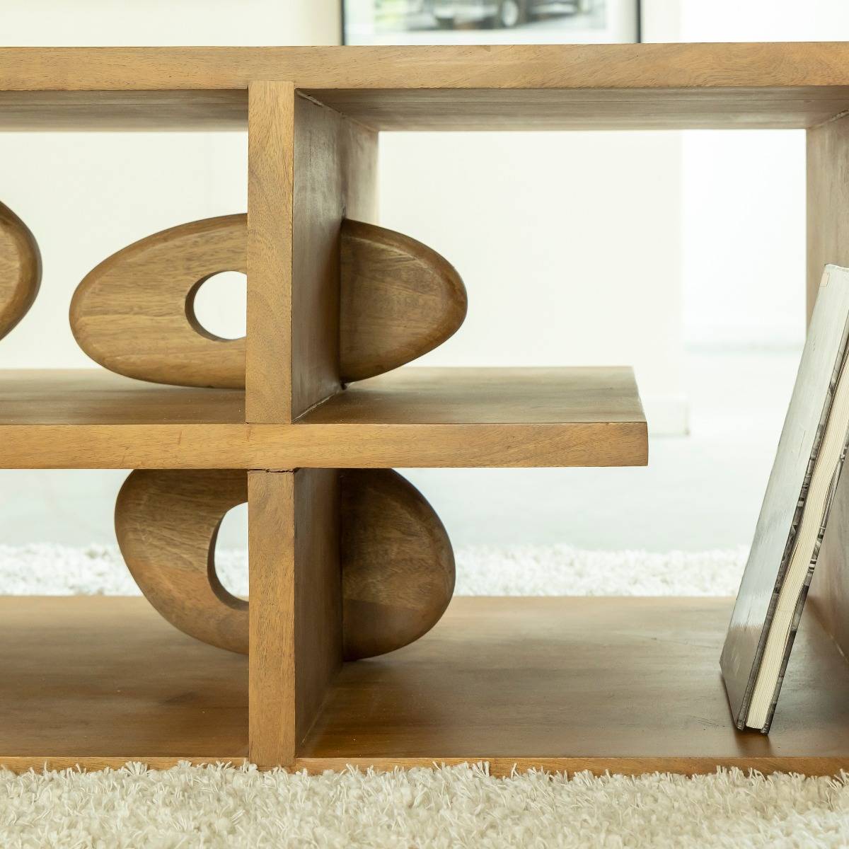 Table basse en bois de manguier ALWEN bois clair, MADE IN MEUBLES