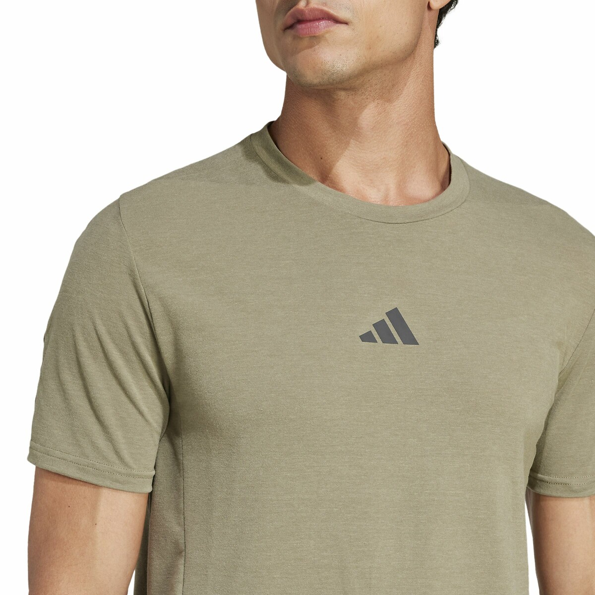 T-shirt da allenamento a maniche corte verde oliva, adidas Performance