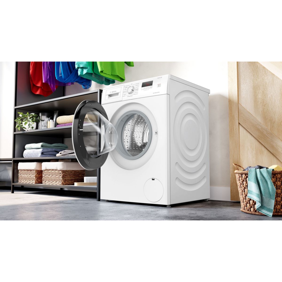 Lave linge hublot WGE02203FR - 7 kg - 1200 tr/min - Classe A - Moteur induction - Série 2 couleur unique, BOSCH