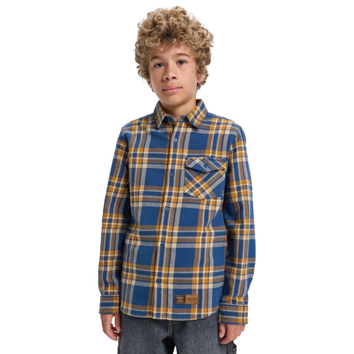 Chemise en flanelle MARSHAL FLANNEL. bleu dark denim, DC SHOES
