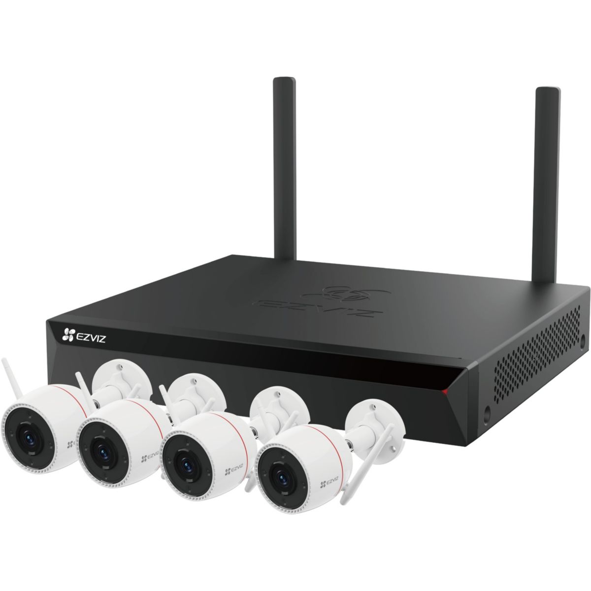 Caméra de surveillance NVR H5S+ 4 caméras extérieures H3C 2K+ couleur unique, EZVIZ