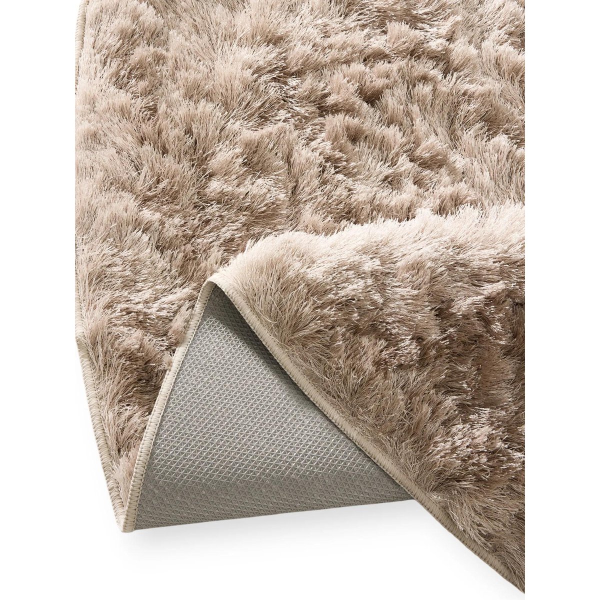 Tapis rond à poils longs WHISPER beige, BENUTA 