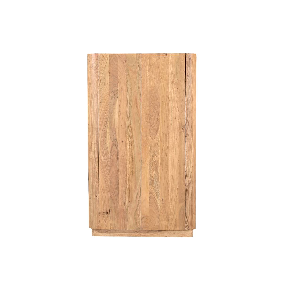 Armoire en bois d'acacia IDRISSA bois clair, MADE IN MEUBLES