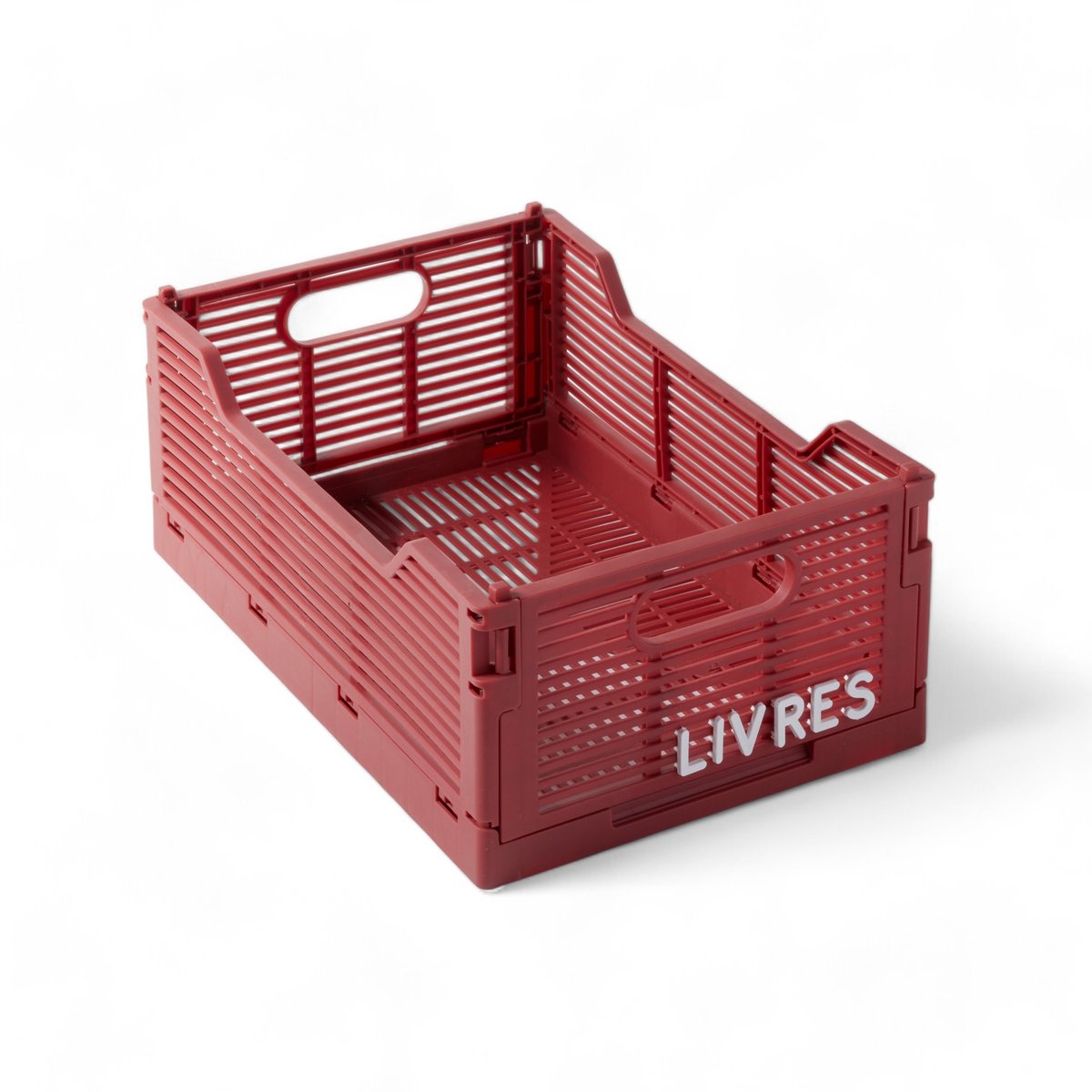 Caisse pliable en plastique LA TETE DANS LES NUAGES terracotta, FACTORY