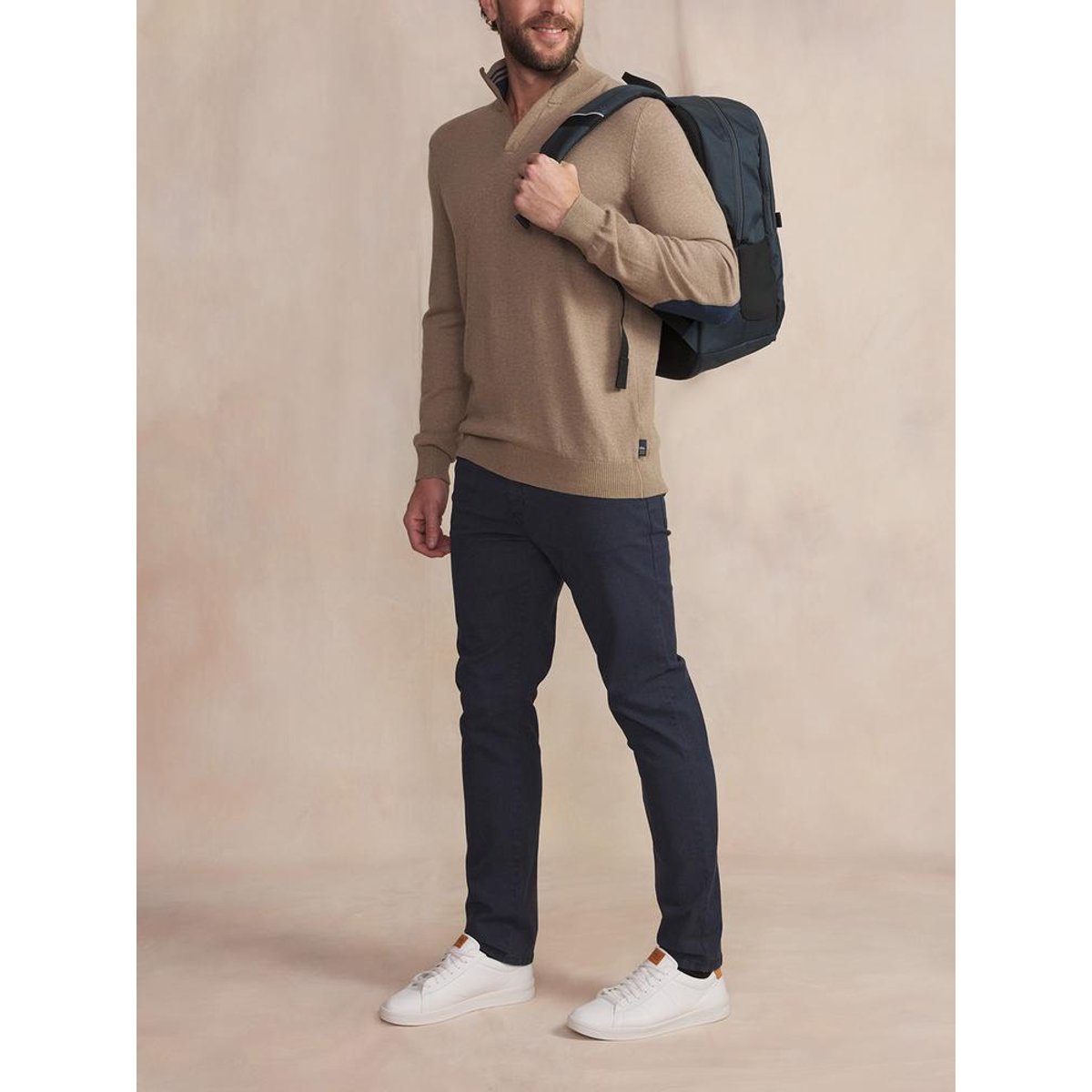 Pull col camionneur MALIKCAM beige, TBS