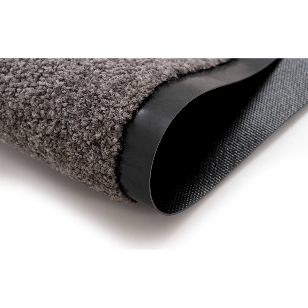 Tapis de porte en polyamide rectangulaire gris anthracite chiné, ARTE ESPINA