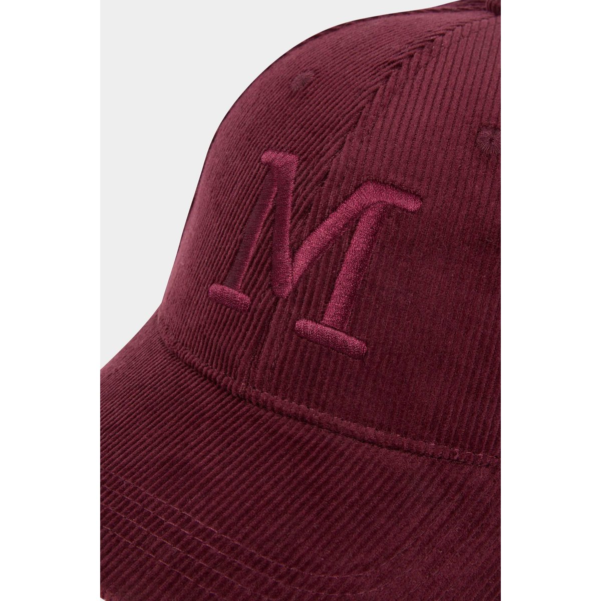 Casquette velours côtelé prune, MORGAN