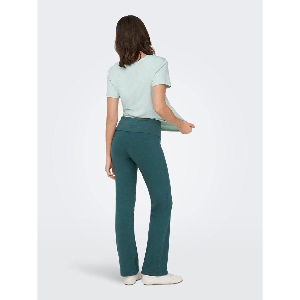 Pantalon Fold Jazz coupe évasée bleu canard, ONLY PLAY