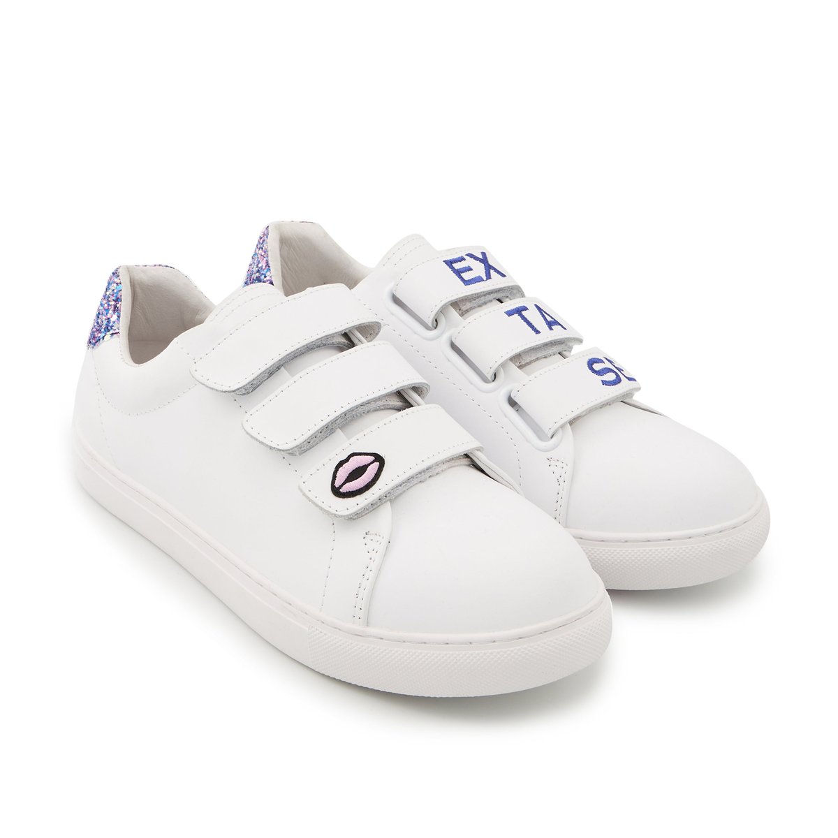 Baskets En Cuir Edith Satisfaction Extase blanc, BONS BAISERS
