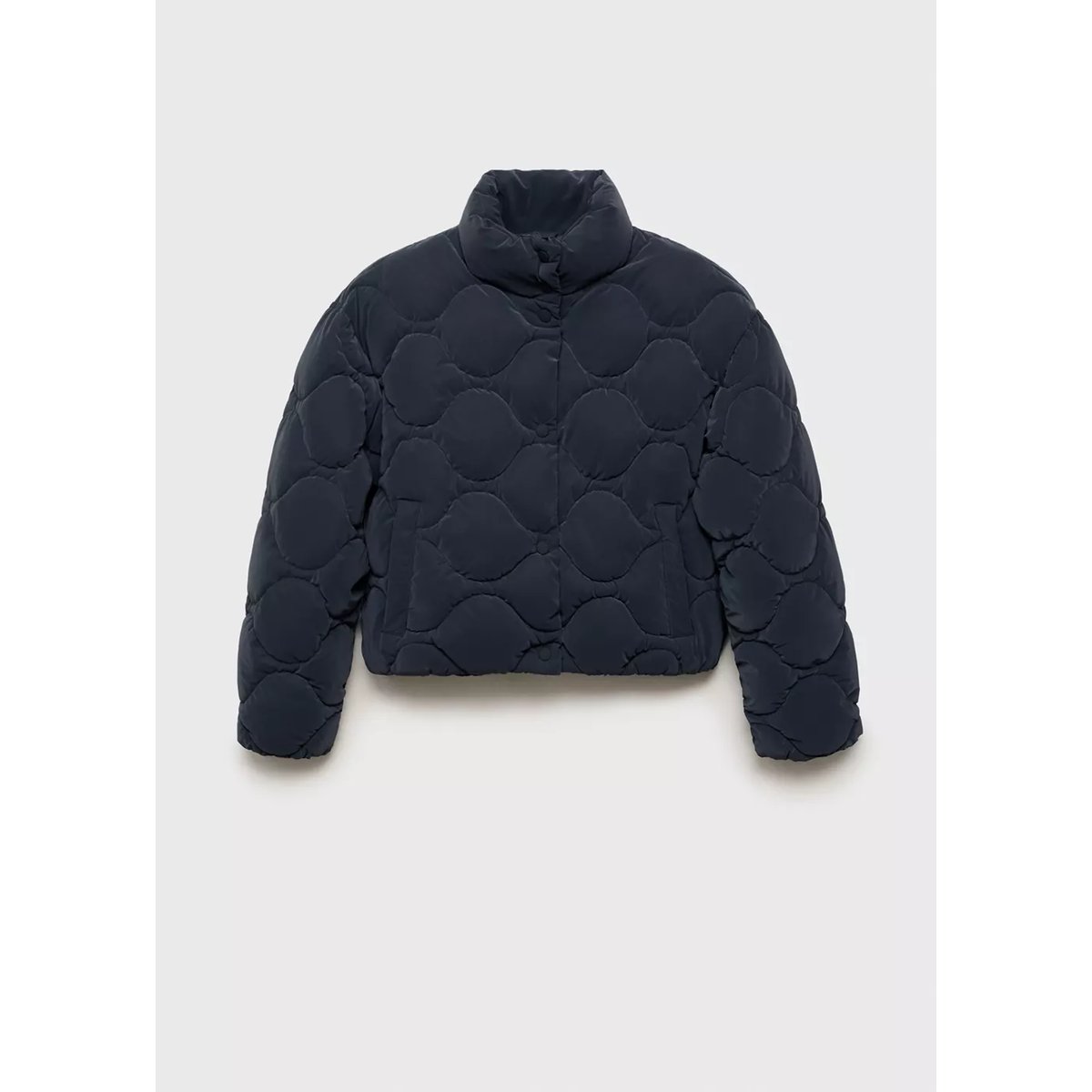 Anorak matelassé imperméable à losanges bleu marine foncé, MANGO TEEN
