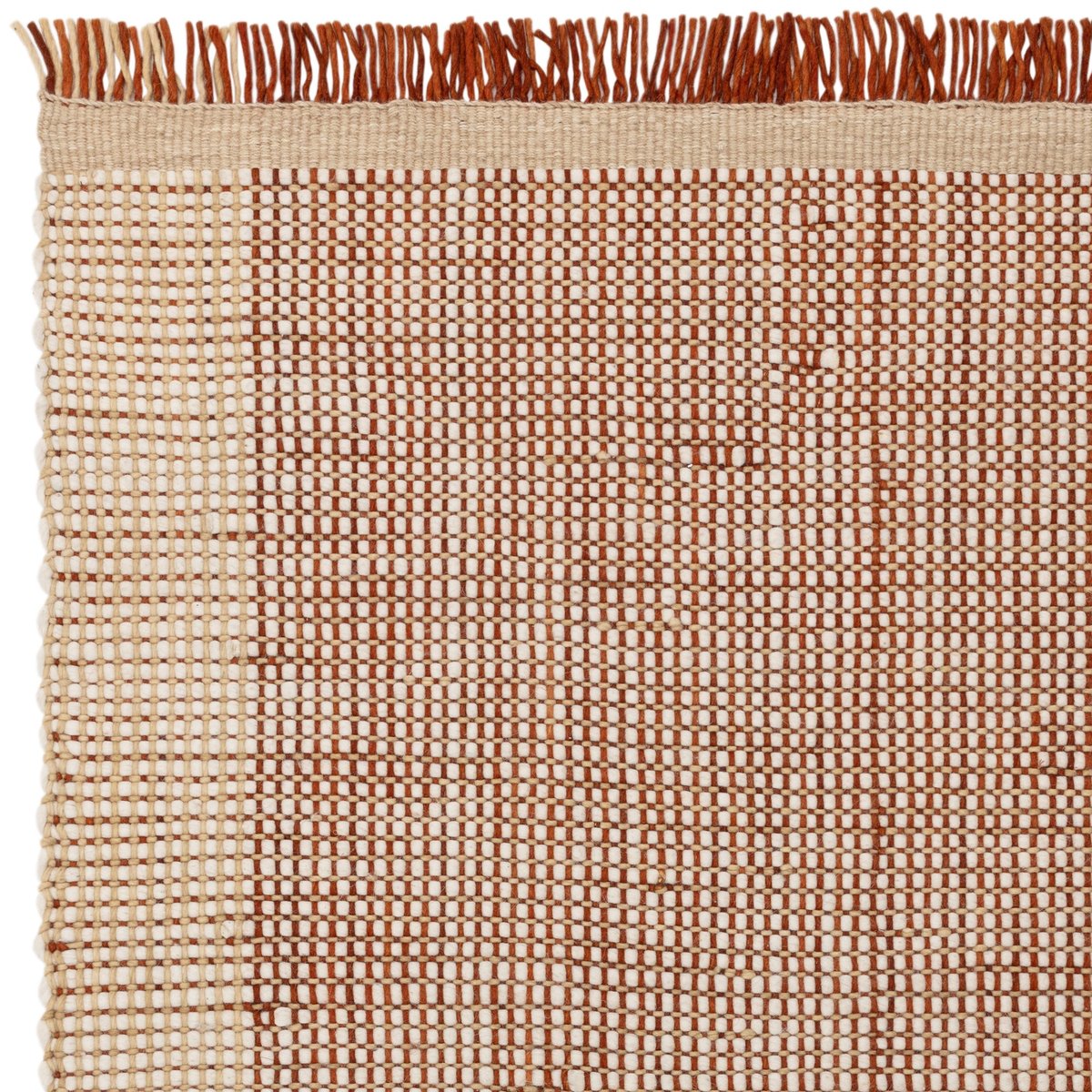 Tapis moderne en laine tissé main ELYSIUM rouge, NOVATREND