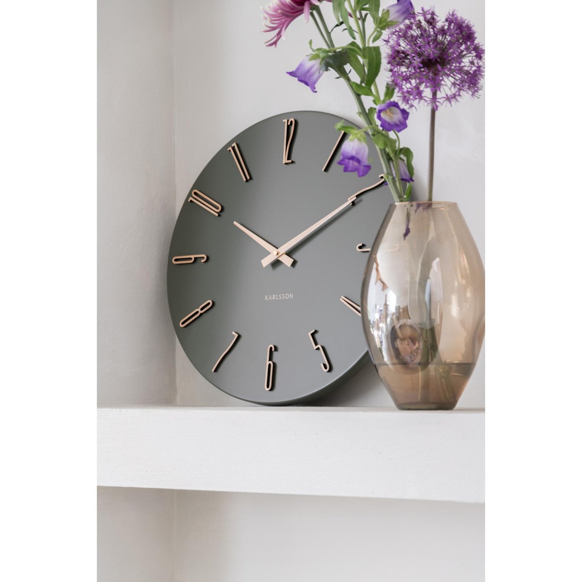 Horloge Murale Métal ESMERADO luxe vert, KARLSSON