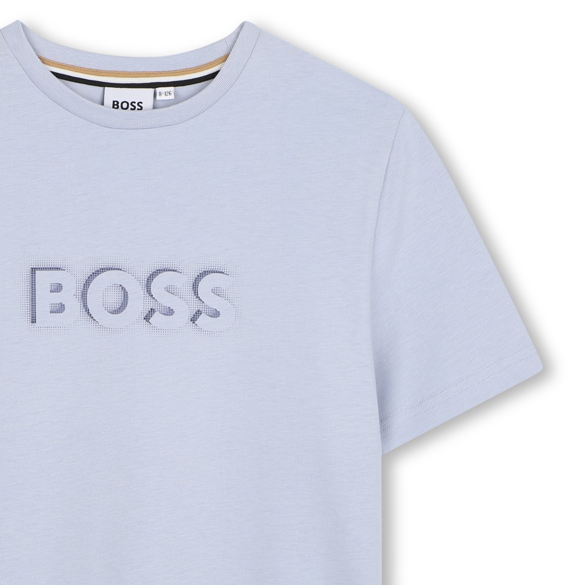 Tee-shirt manches courtes bleu delave, BOSS KIDSWEAR
