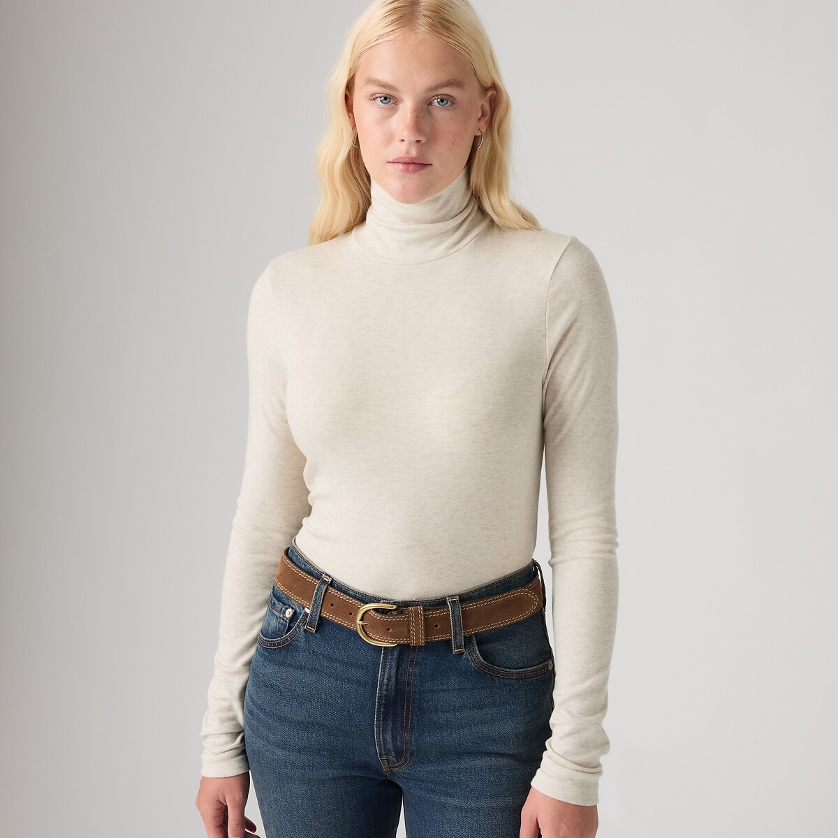 T-shirt col roulé manches longues avoine, LEVI'S
