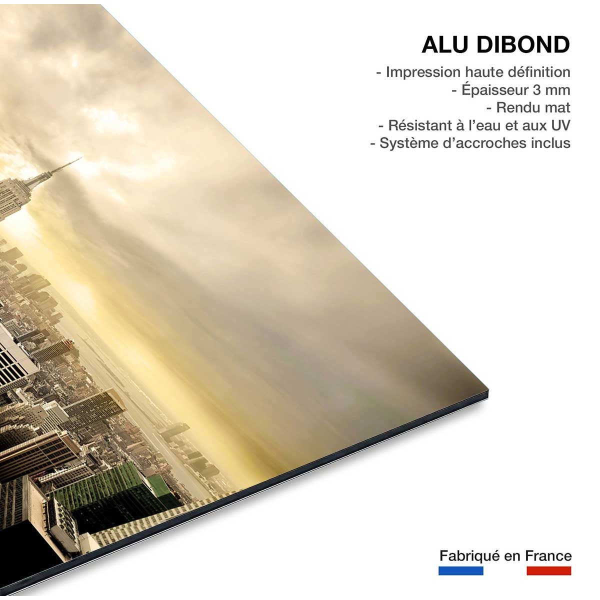 Tableau contemporain manhattan tableau alu dibond, HEXOA