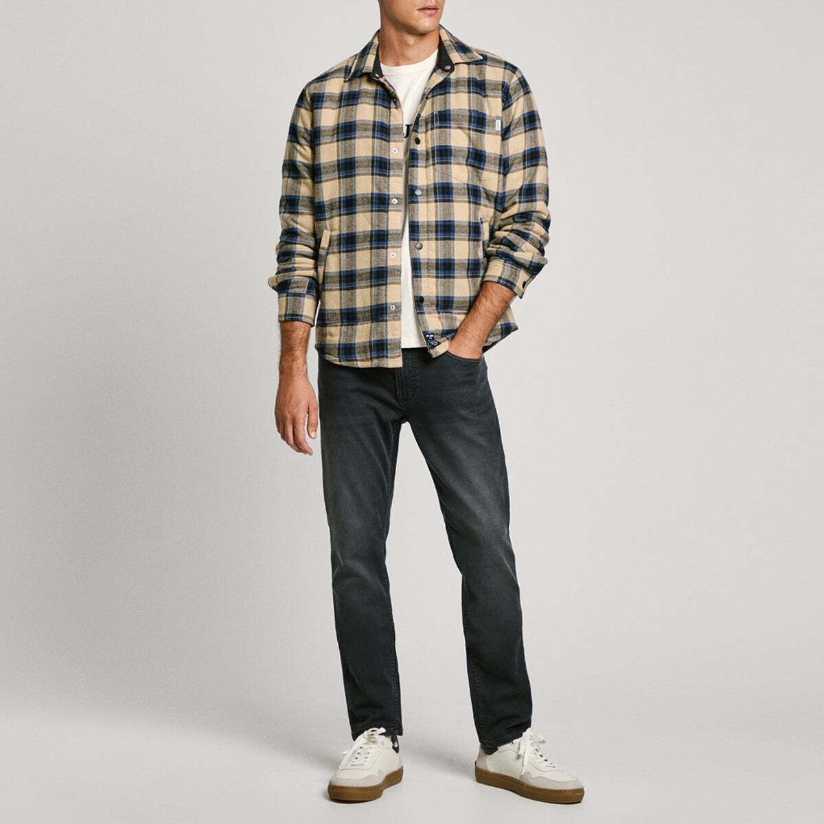Surchemise Coupe Regular À Carreaux bleu sterling, PEPE JEANS