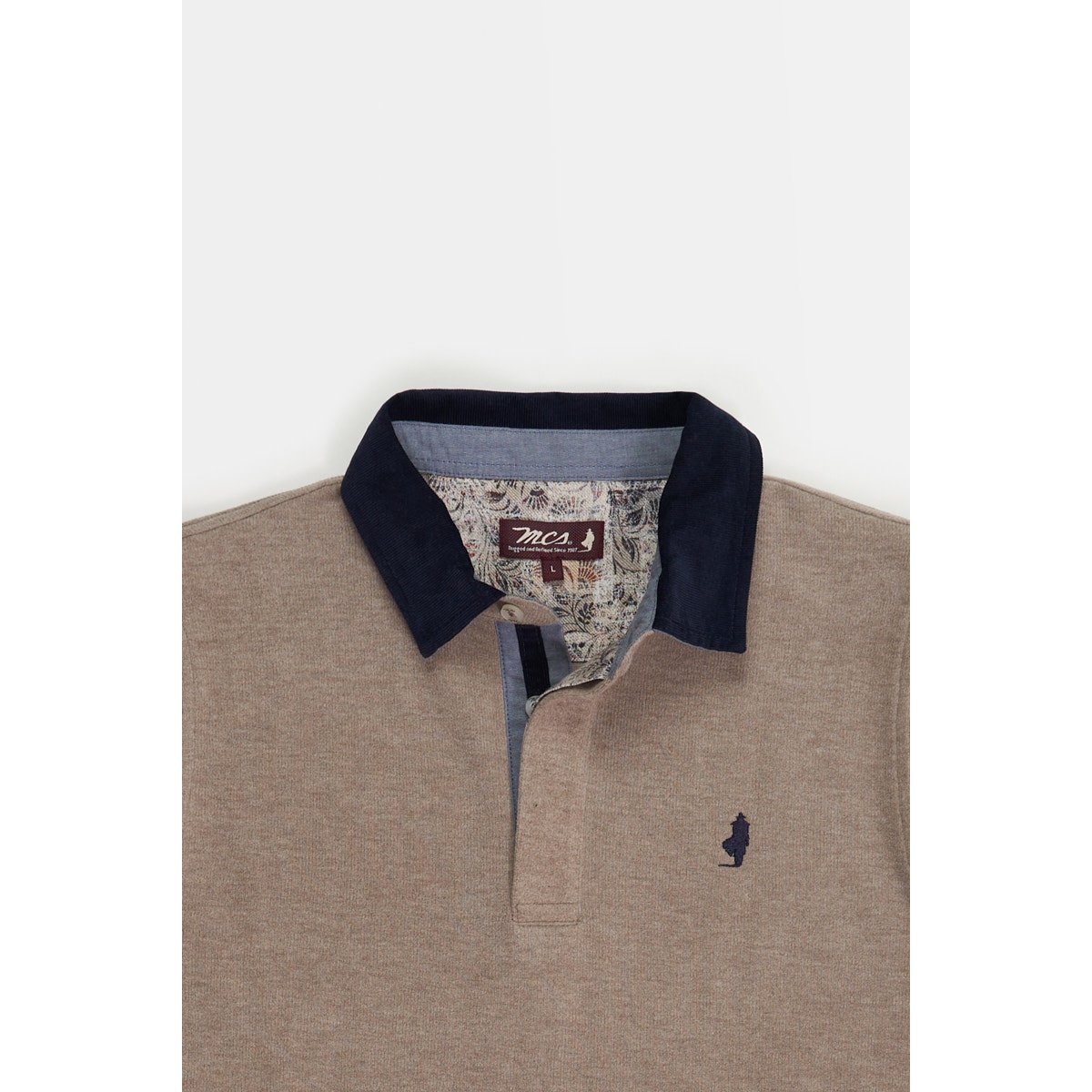 Polo manches longues chaud beige, MCS