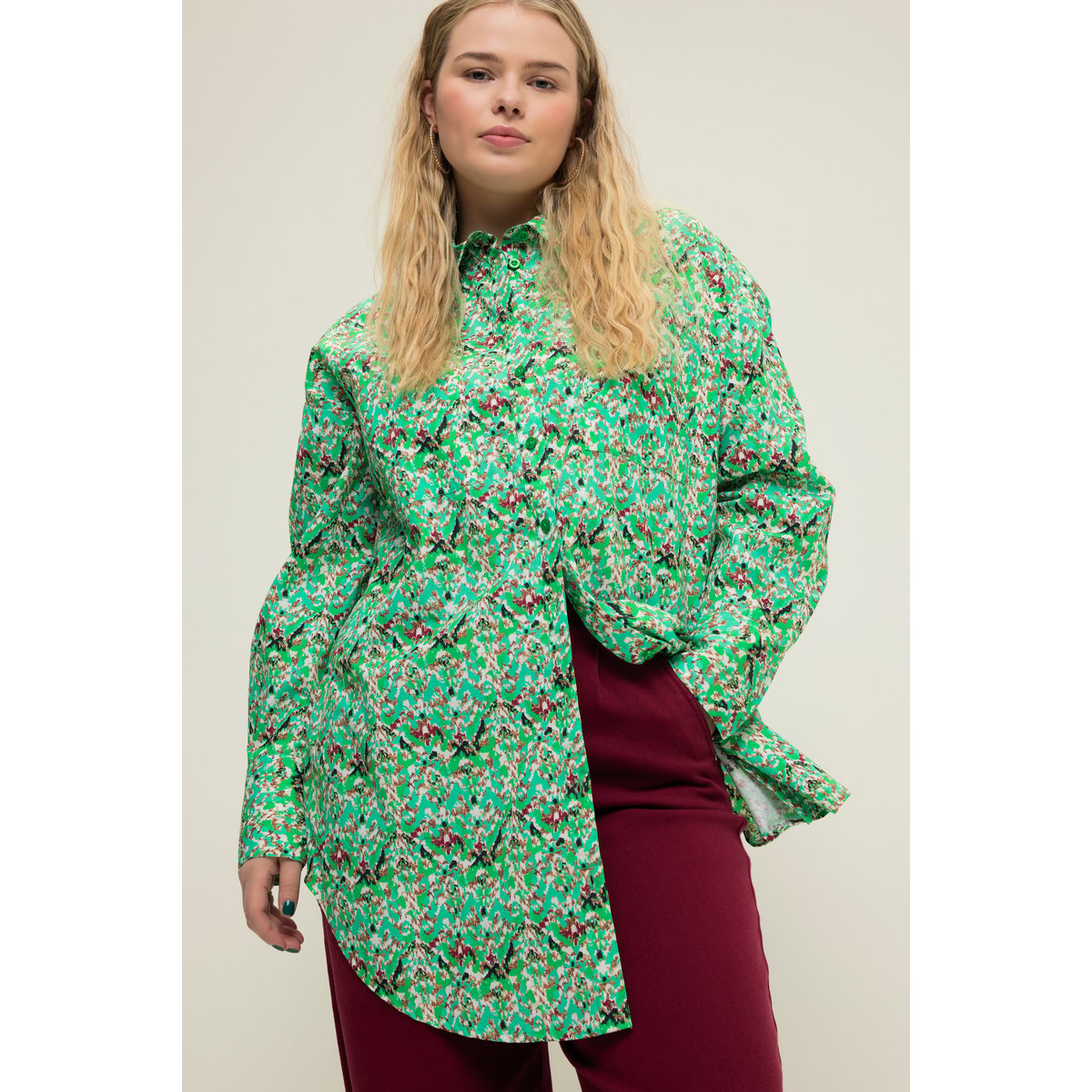Chemisier, oversized vert naturel, STUDIO UNTOLD