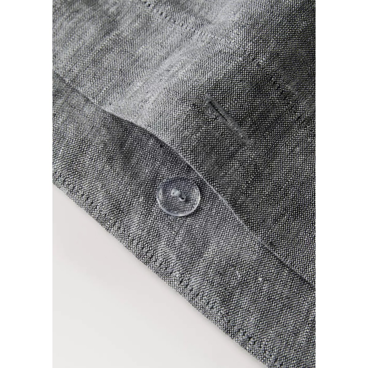 Housse de couette lin fil teinté Lit 180/200 cm gris chiné foncé, MANGO HOME