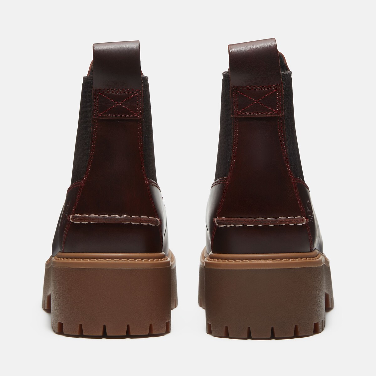 Bottines compensées, en cuir, STONE STREET MID CHELSEA bordeaux, TIMBERLAND