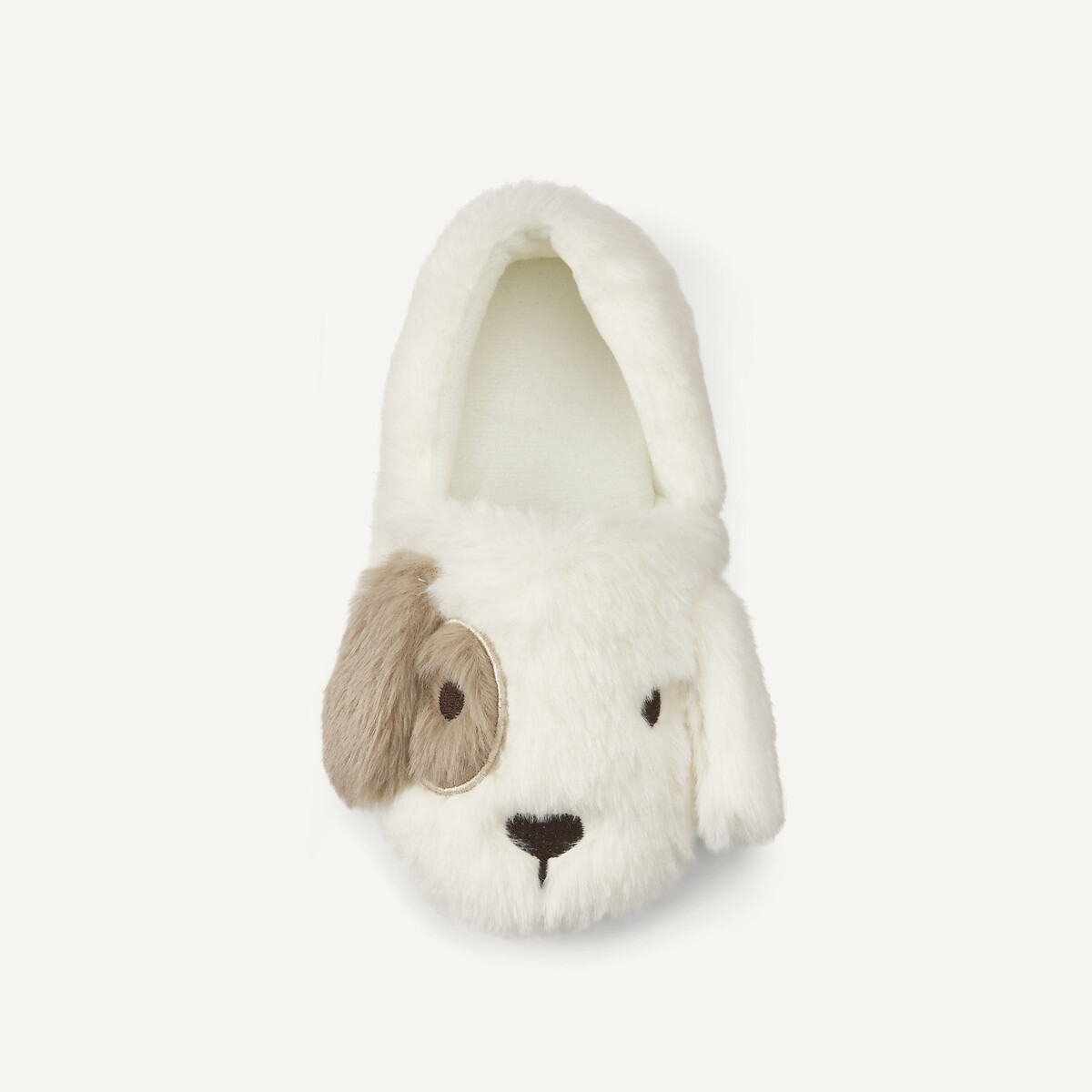Chaussons, motif chien ecru, LA REDOUTE COLLECTIONS