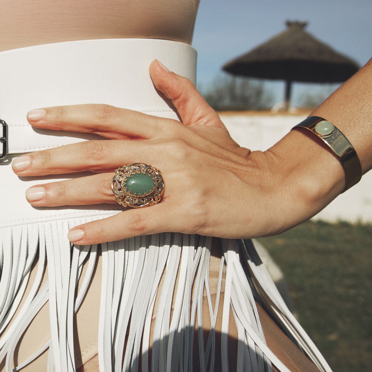 Bague gm dubarry nacre blanche blanc, CAROLINE NAJMAN