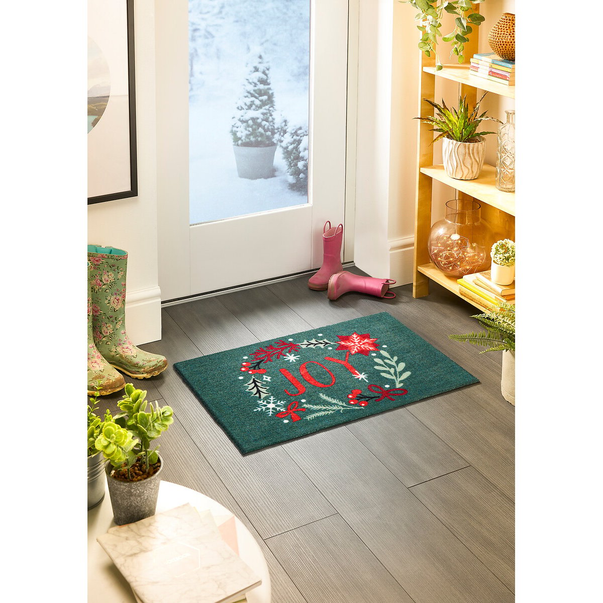 My Festive Joy Christmas Doormat green, MY MAT