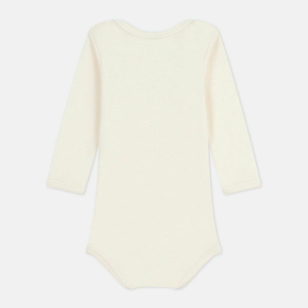 Body manches longues, laine mélangée ecru, PETIT BATEAU