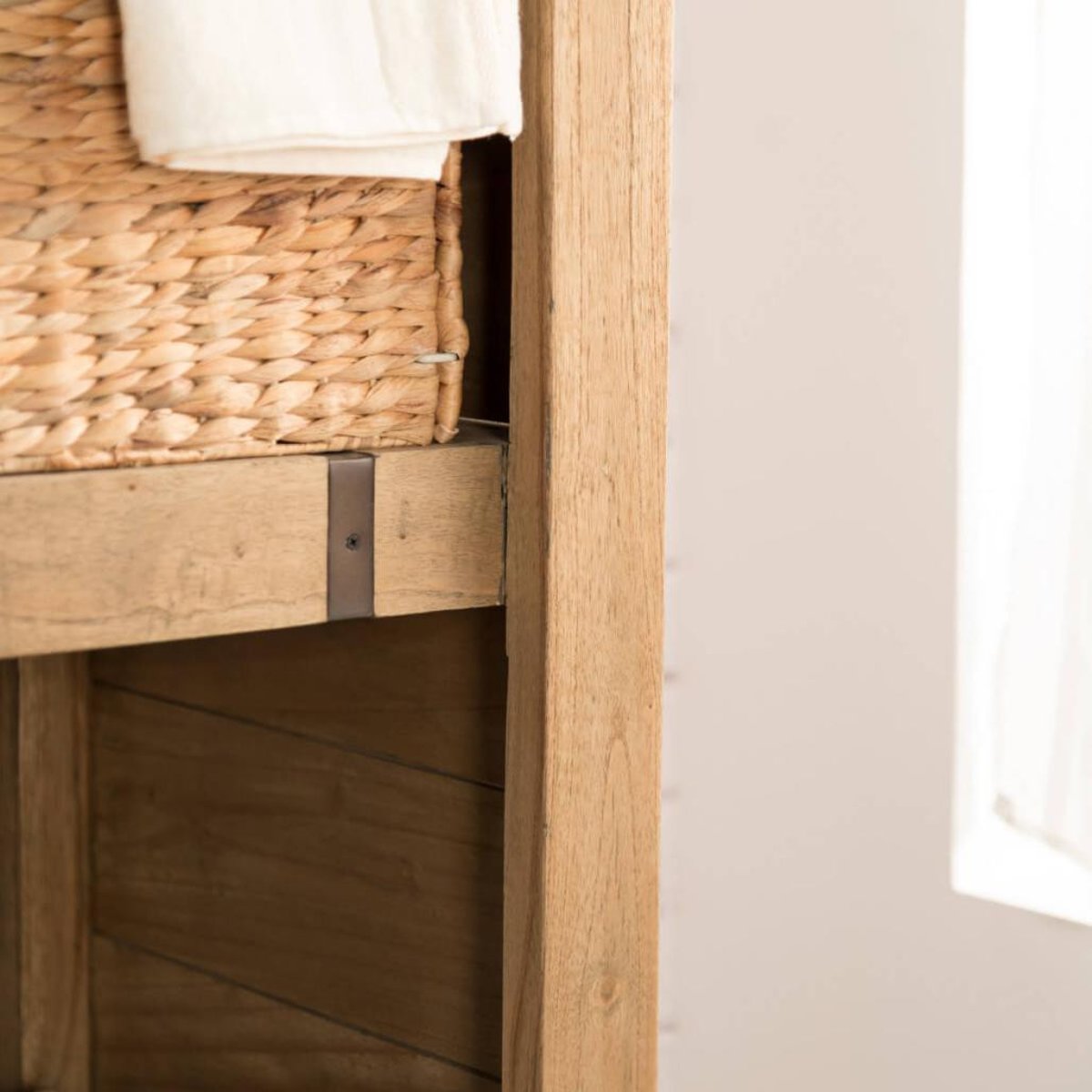 Colonne en mindi naturel rectangle 190 LOFT naturel, WANDA COLLECTION