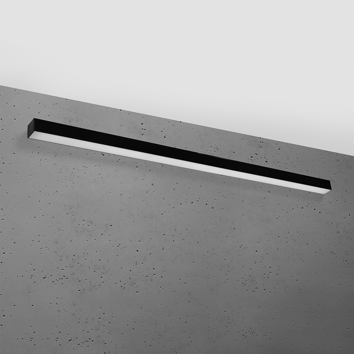 Applique murale Aluminium Noir LED 1 Pinne noir, EDEN