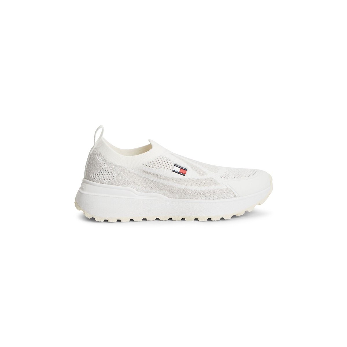 Runner Knit Slip Ons ecru , TOMMY JEANS