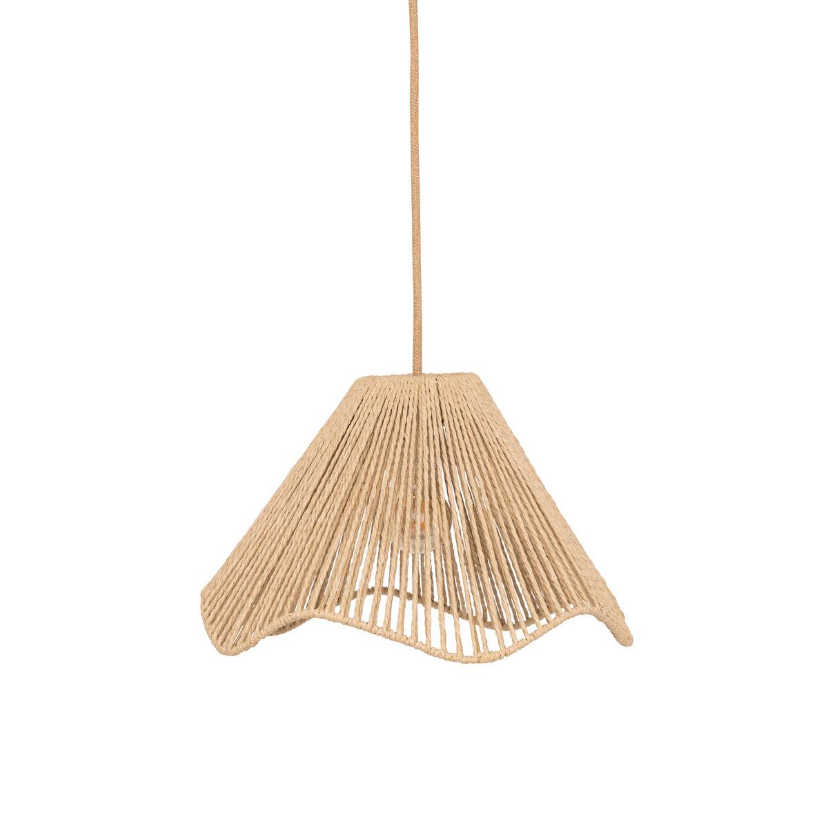 Abat-jour corde tressée VITO beige, ATMOSPHERA
