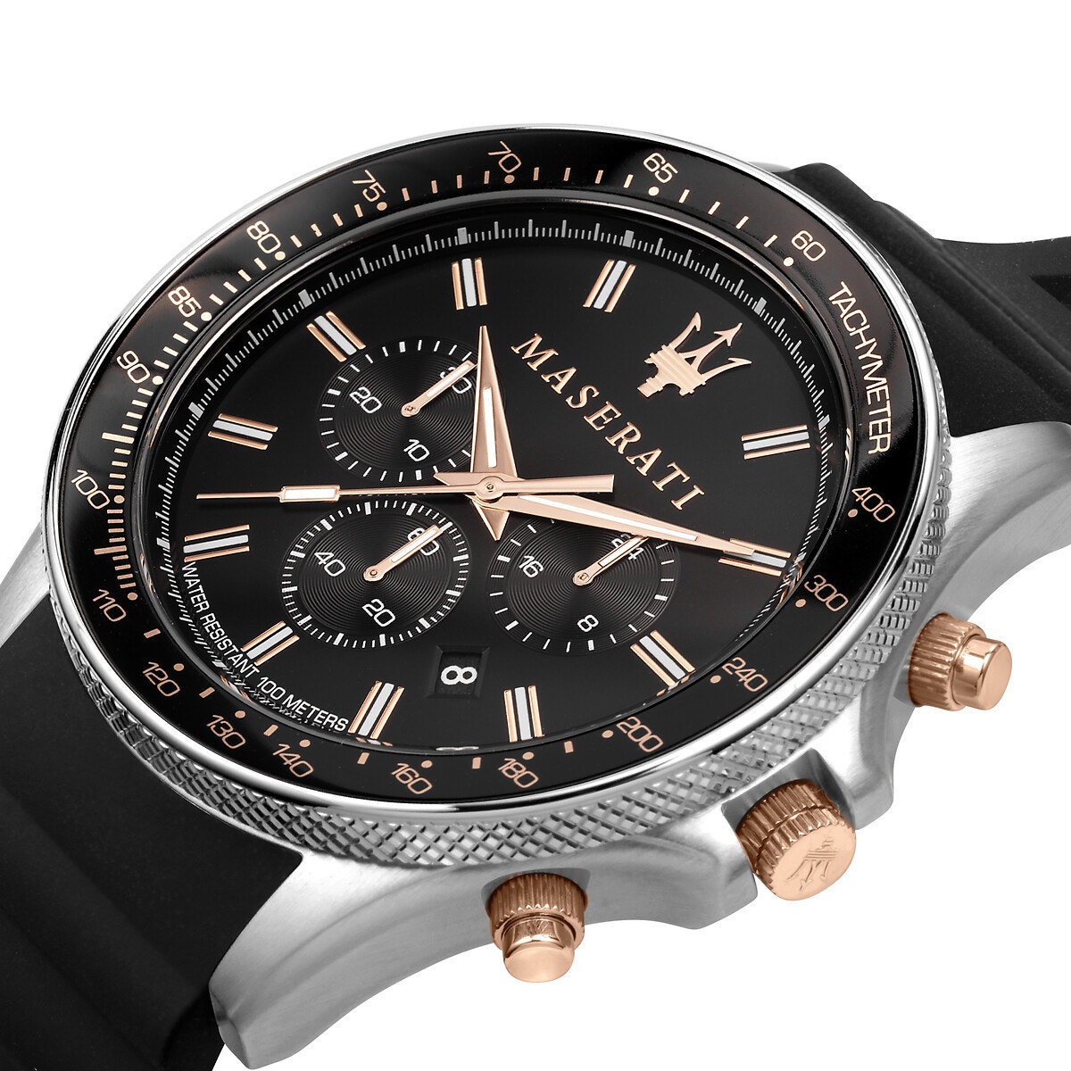 Montre Analogique Sfida noir/acier, MASERATI