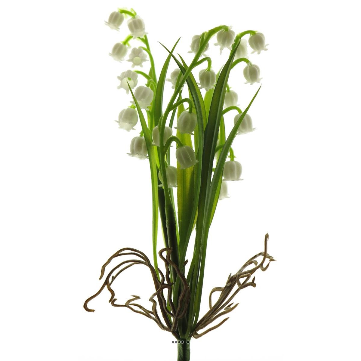 Piquet de 3 brins de muguet artificiel H 19 v002227, ARTIFICIELLES
