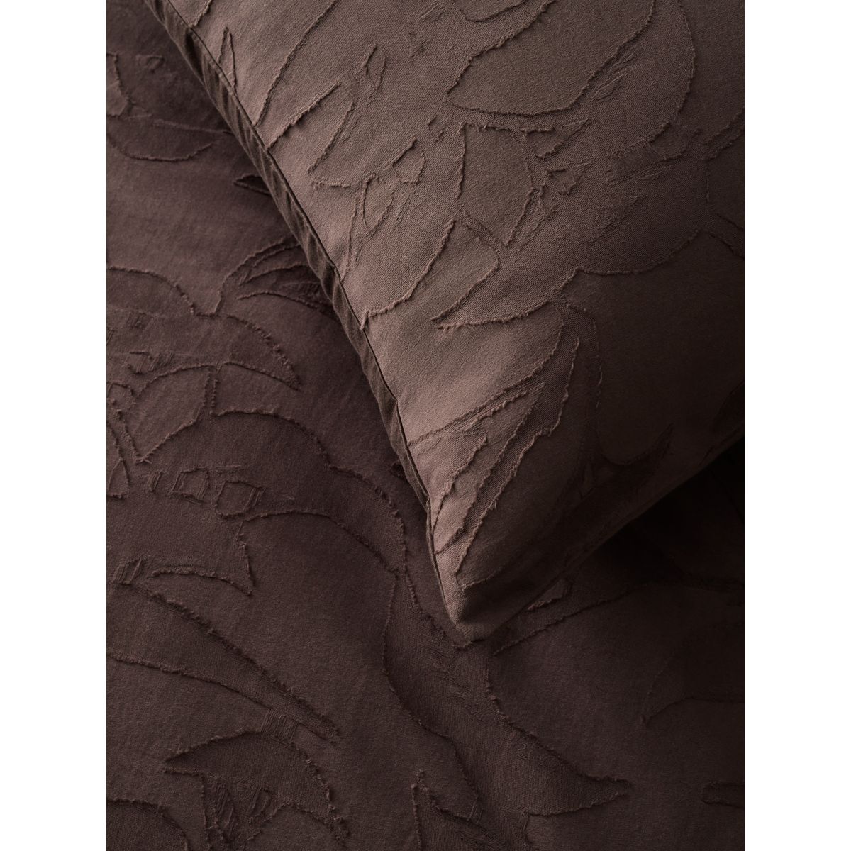 Parure de lit en jacquard à 200 fils marron chocolat, NEXT