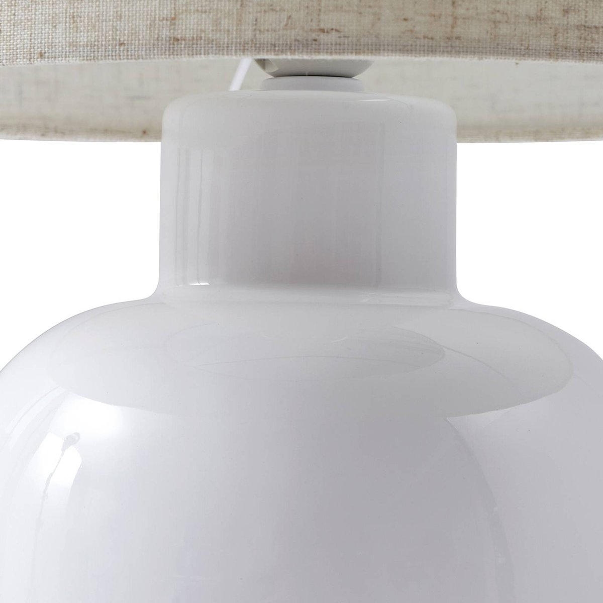 Lampe à poser en textile scandinave, Arved blanc, LINDBY